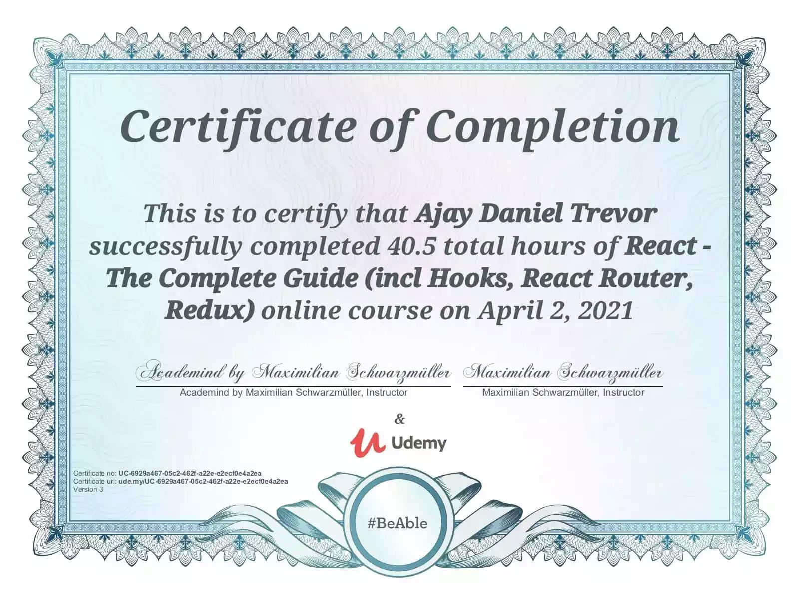 ReactJS Certificate